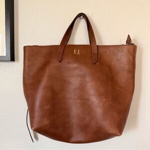 Madewell The Zip-Top Transport Carryall in English Saddle